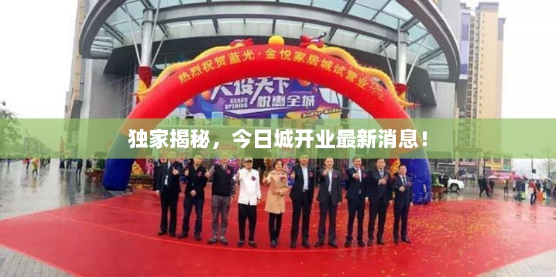 独家揭秘，今日城开业最新消息！