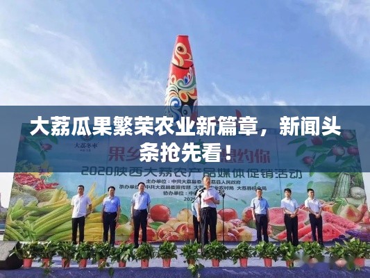 大荔瓜果繁荣农业新篇章,新闻头条抢先看!